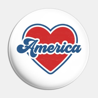 America: Groovy and Patriotic 4th of July Design Pin