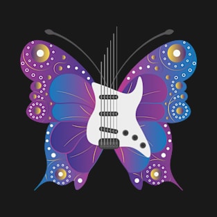 Electric Guitar Butterfly - Neon T-Shirt