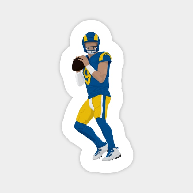 Football player in action Magnet by RockyDesigns