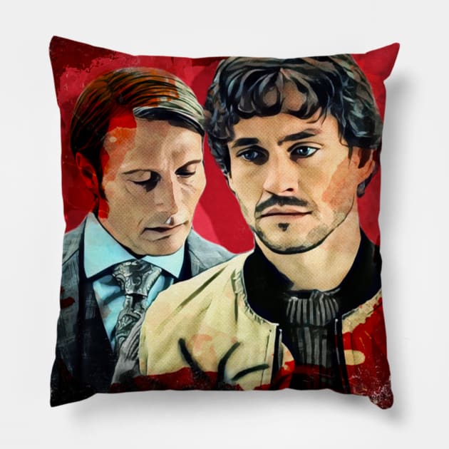 Will and Hannibal, Murder Husbands Pillow by OrionLodubyal