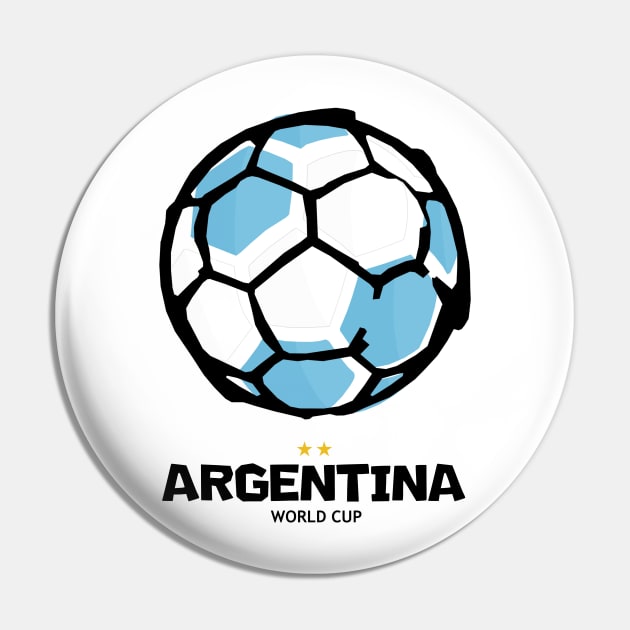 Argentina Football Country Flag Pin by KewaleeTee
