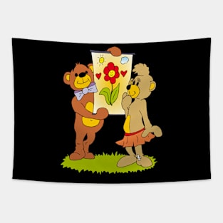 teddy bears in love Tapestry