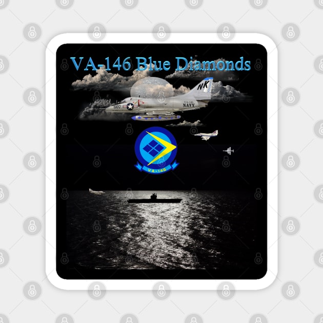 VA-146 Blue Diamonds Magnet by Airdale Navy