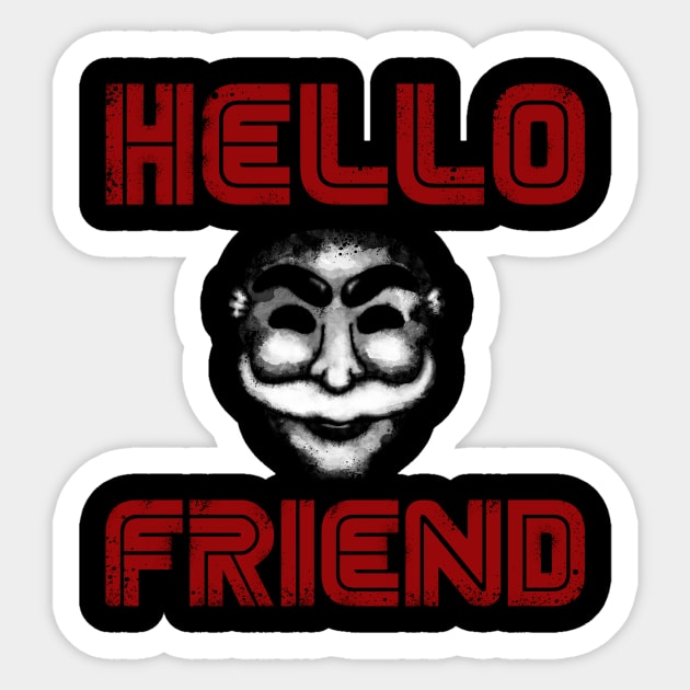  Elliot Alderson: Hello, friend (Mr. Robot) Bumper Sticker Vinyl  Decal 5 inches : Sports & Outdoors