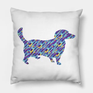 Colorful Dachshund Pillow