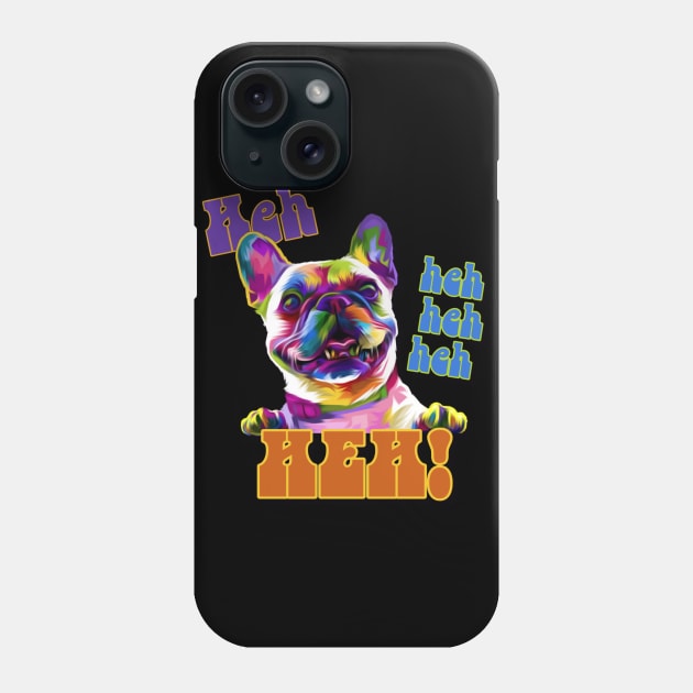 Psychedelic Laughing Bulldog Phone Case by AlondraHanley