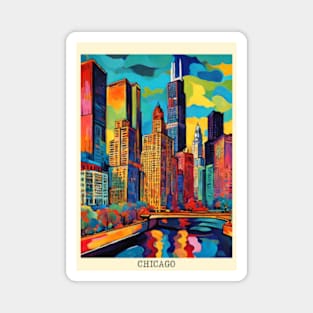 fauvism art of chicago city usa 4 Magnet