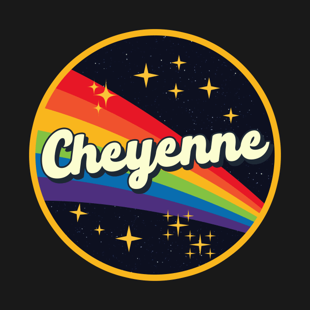 Cheyenne // Rainbow In Space Vintage Style by LMW Art