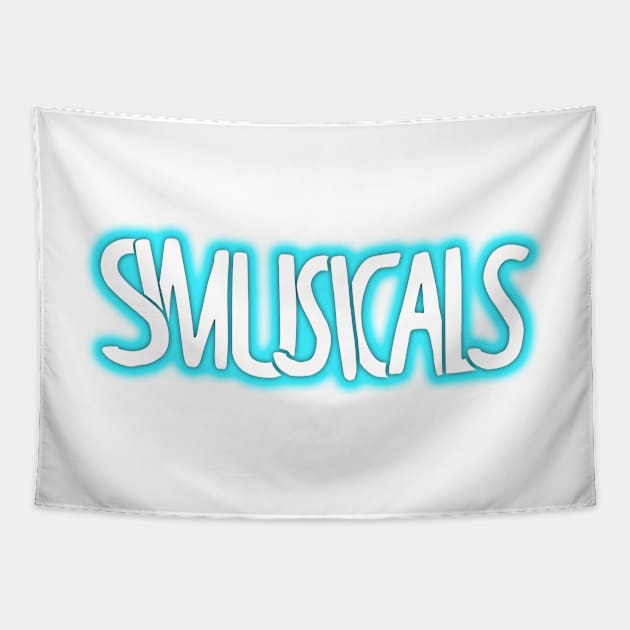 Simusicals Logo Glowing Tapestry by Simau