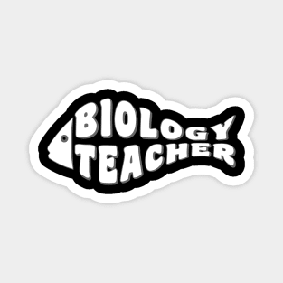 Biology Teacher White Fish Magnet