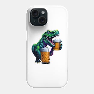 T-Rex With Beer Mugs Phone Case