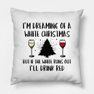 White Christmas Wine Pillow