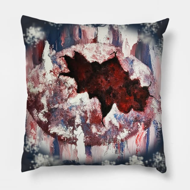 Hatching Rock - Where Gem Eggs Shine Bright! Pillow by LuArt Gallery