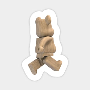 wood bearbrick Magnet