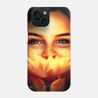 Face and luminous flower Phone Case