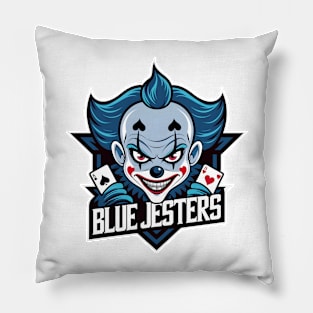 Blue Jesters: Sinister Anime Clown Pillow