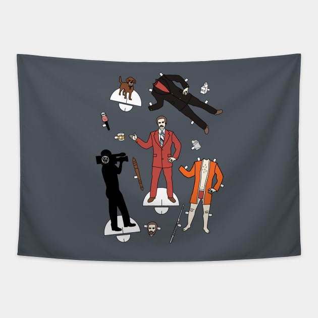 Cut It Out: Ron Burgundy Tapestry by cudatron