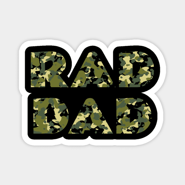 RAD DAD Camo Magnet by Lazy Dad Creations