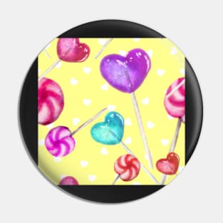 Lollipop Pattern Yellow background Pin