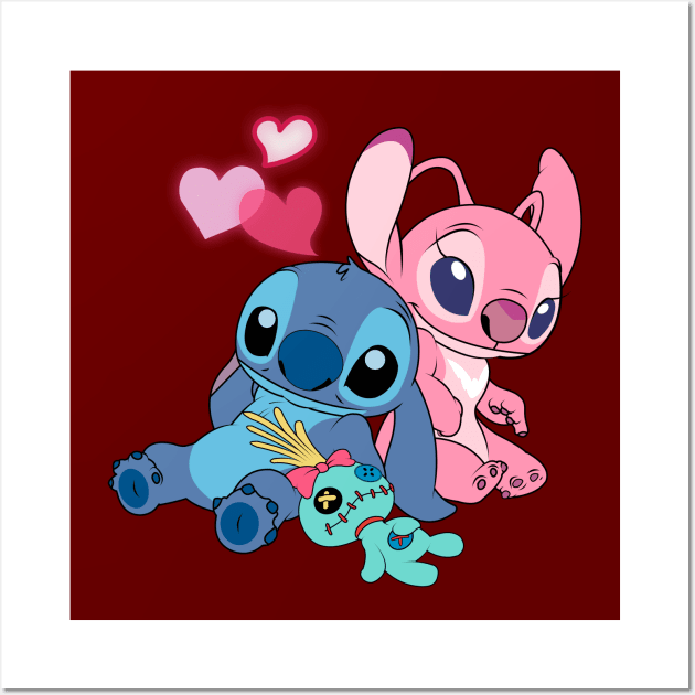 Cute Stitch & Angel Kids T-Shirt