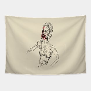 zombie girl Tapestry