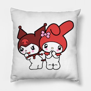 Cute Twin Cats Pillow