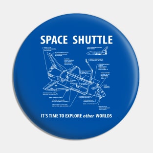 Space Shuttle Retro Graphic Schematic Layout Pin