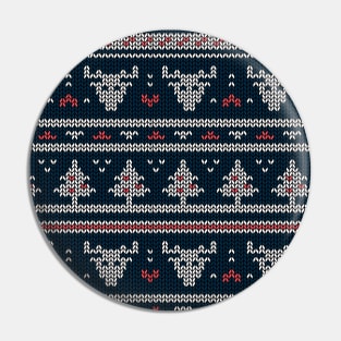 Christmas knitted pattern Pin