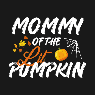 Mommy Lit Pumpkin Halloween Costume T-Shirt