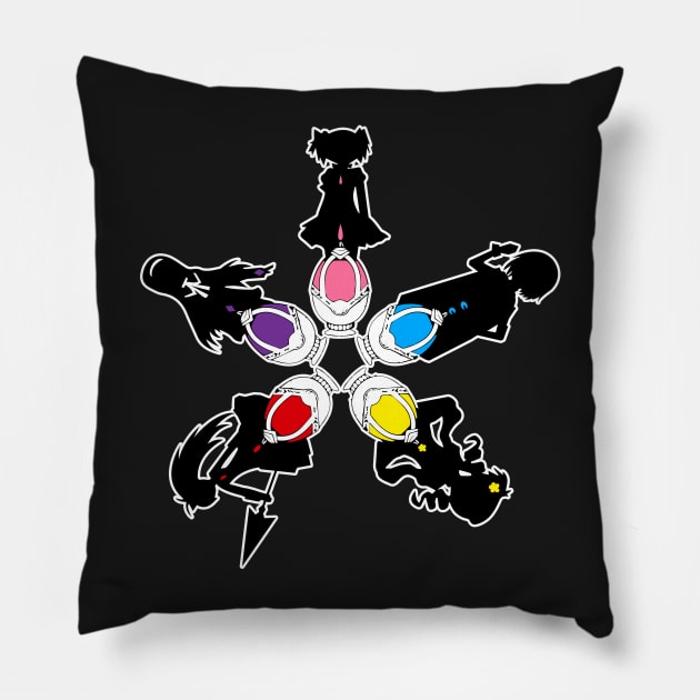 Holy Quintet Pillow by nillusart