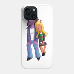 Pixel art Deltarune chapter 2, Susie x noelle fanart Phone Case