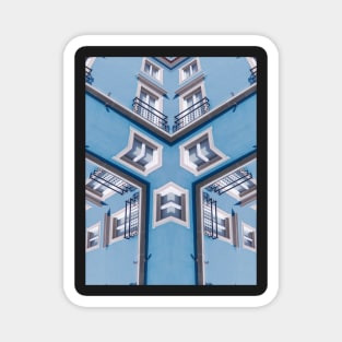 Kaleidoscopic image of facade of building in Lisbon, Portugal Magnet