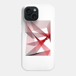 Geometric pop art linear red Phone Case