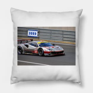 Ferrari 488 GTE EVO no54 24 Hours of Le Mans 2023 Pillow