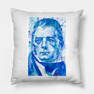 WALTER SCOTT watercolor portrait .1 Pillow