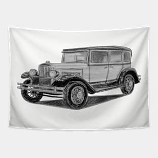 Retro car Tapestry