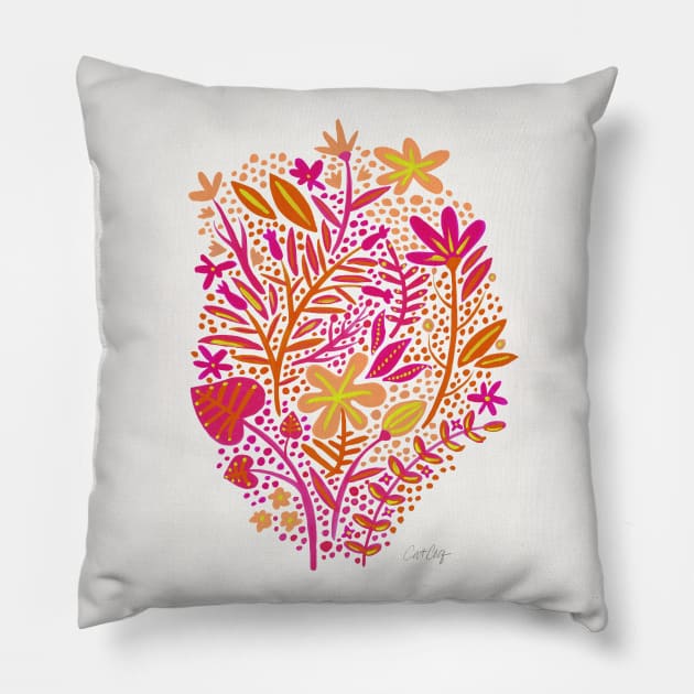 orange garden Pillow by CatCoq