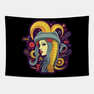 Plastic Macaroni Boho Trippy Hippy Orzo Tapestry