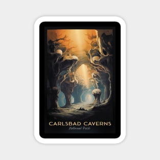 Carlsbad Caverns National Park Vintage Travel  Poster Magnet