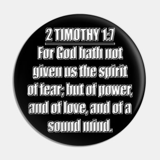 KJJV 2 Timothy 1:7 Pin