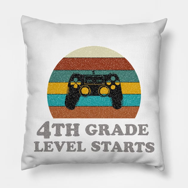 HELLO 4TH GRADE Pillow by FatTize