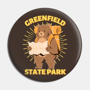 Greenfield State Park Camping Bear Pin