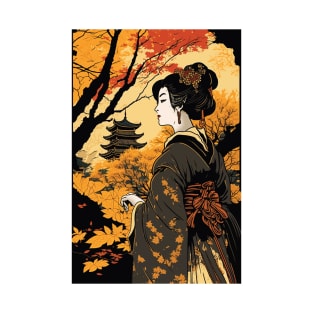 Geisha in Park T-Shirt