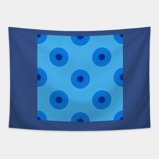 Blue vintage duplo dots Tapestry