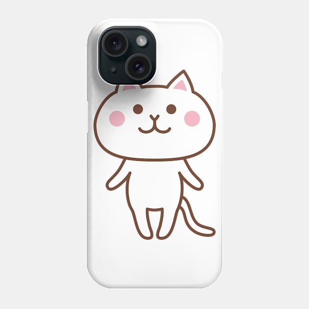 white cat Phone Case by kawaii_shop