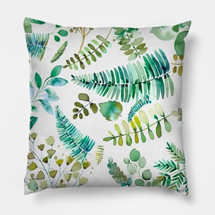 Pocket - BOTANICAL LEAVES AND PLANTS BIO GREEN Pillow