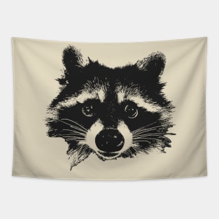 Raccoon Face Tapestry