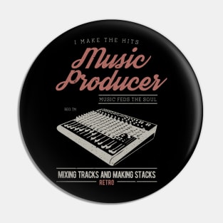 Music Producer Mixing Board Pin
