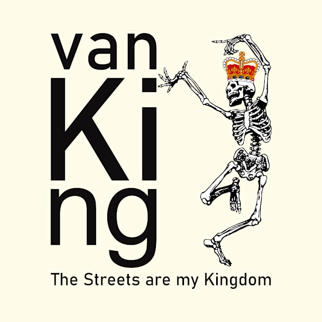 van King - The Skull King Dance - Black and White by vanKing