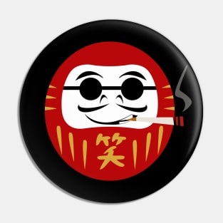 Cool smoking Daruma (達磨) doll wearing sunglasses Pin